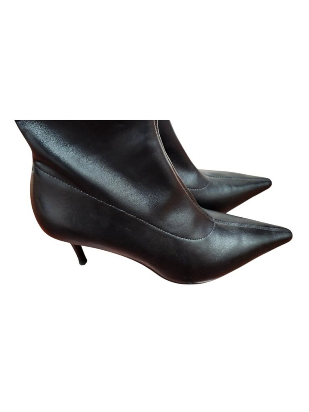Rag & Bone Mercer Leather Knee High Boots Black Pointed Toe Kitten Heel EU 37 - Picture 5 of 16